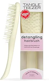 Tangle Teezer - Escova de cabelo desembaraçadora The Ultimate Detangler Extra Gentle para todas texturas capilares fragilizadas. Cor: Amarelo