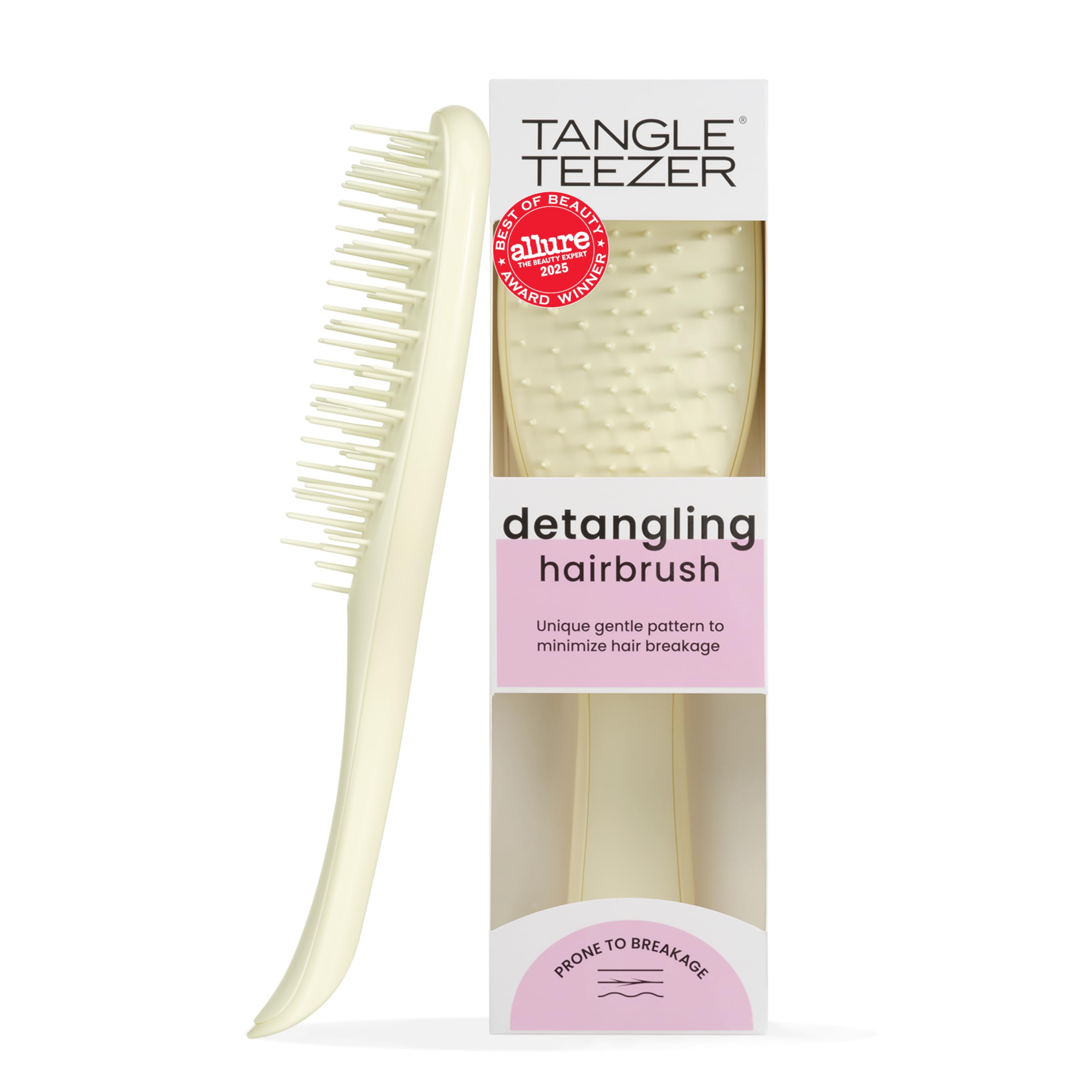 Tangle Teezer Extra Gentle Detangler Hair Brush, with Fewer Bristles for Gentle & Effective Detangling to Minimize Hair Loss & Breakage, Chamomile