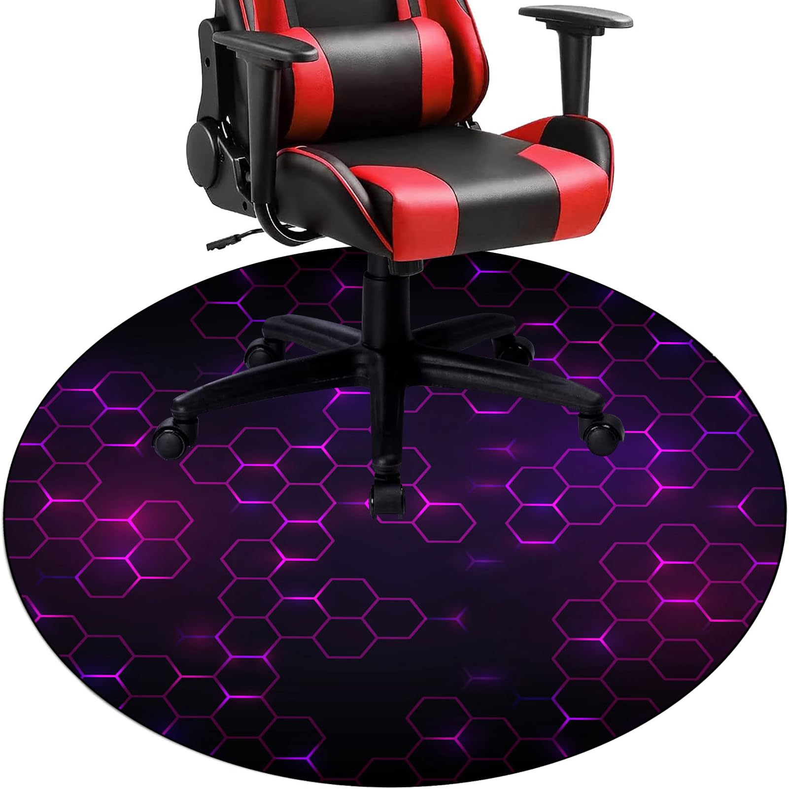 Tkuhknag Color 301 Floor Protector For Rolling Chair, 80 Cm Office Chair Mat For Hardwood Floor, Gaming Chair Mat, Round Carpet Protector Mat, Anti-Slip Floor Mat For Office Chair, Desk Chair Mat For Wooden Floors