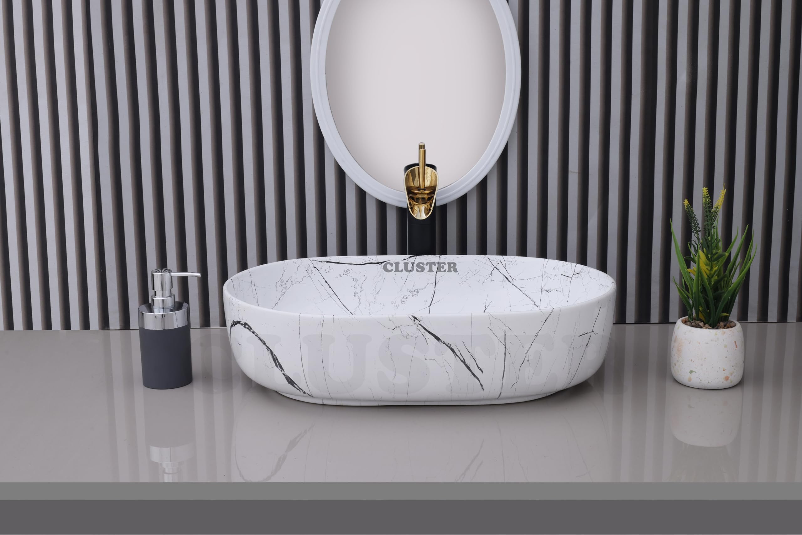 Cluster Designer Wash Basin - Ceramic Sink for Bathroom -14 Cluster Designer Wash Basin - Ceramic Sink for Bathroom -14