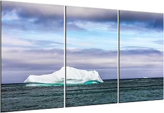 Iceberg 3 Piece Canvas Wall Art. Newfoundland Original Photography Print.
