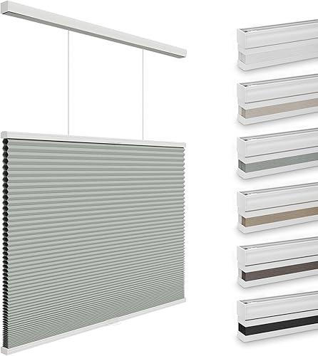 Miniatura 17 de Changshade Persianas Celulares Opacas sin Cordón, Persianas de Arriba hacia Abajo y de Abajo hacia Arriba para Ventanas, Persianas de Ventana