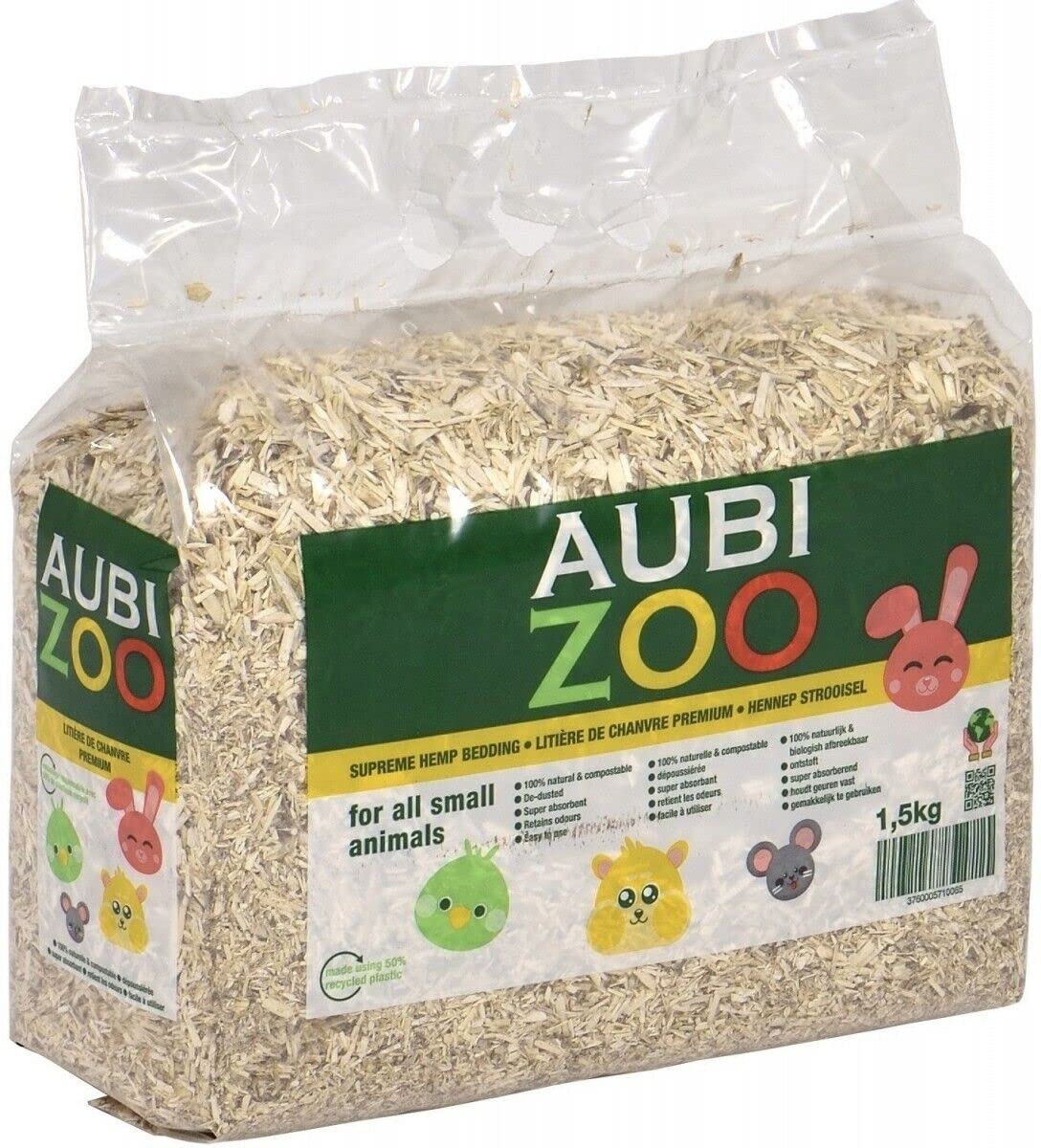 AubiZoo Premium Hemp Bedding for Small Animals 1.5kg Hemp Bedding Hamster Bedding Guinea Pig Bedding Rabbit Bedding