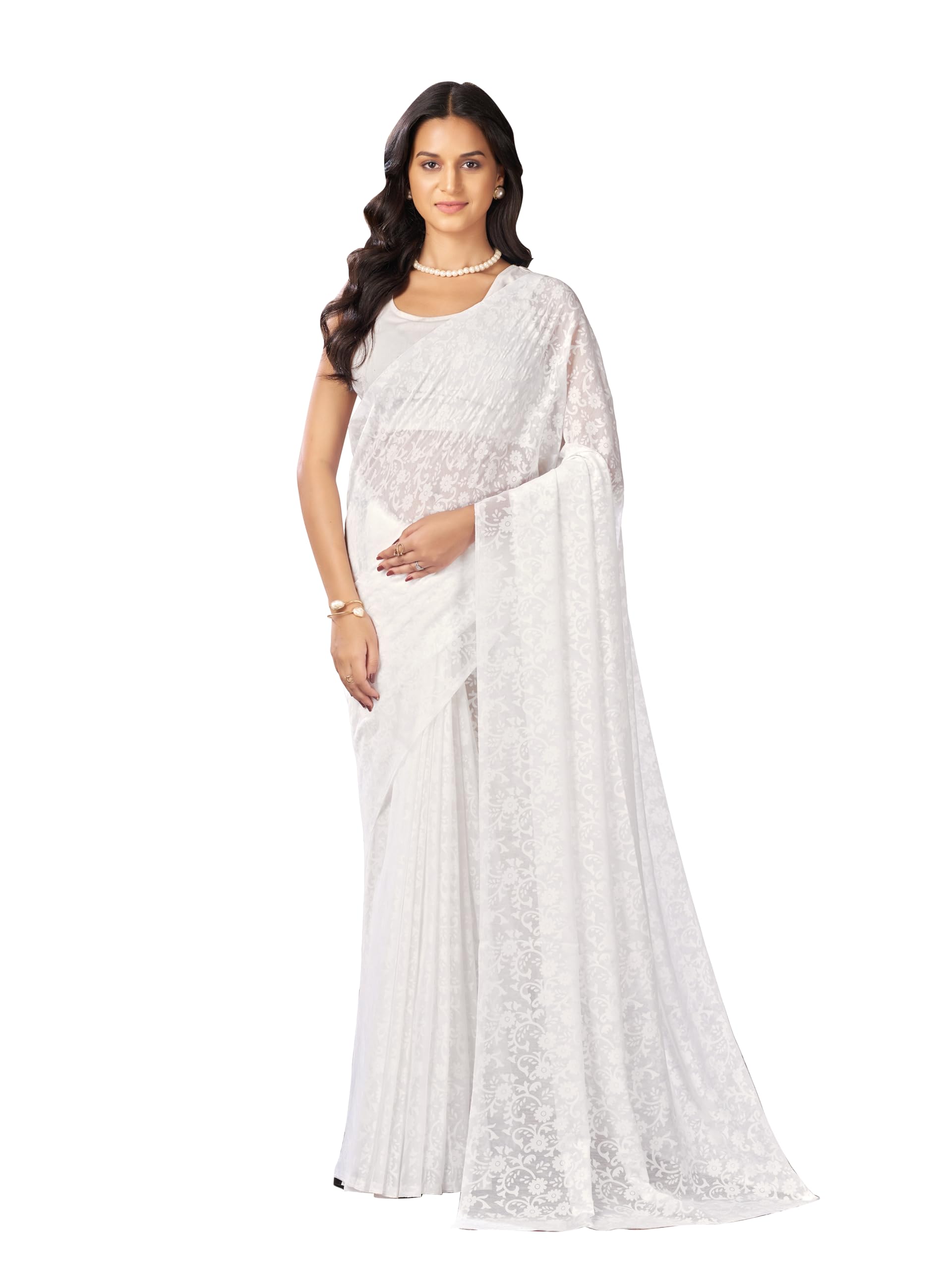 garden vareli Brasso All Over Floral Printed Saree-picture-3
