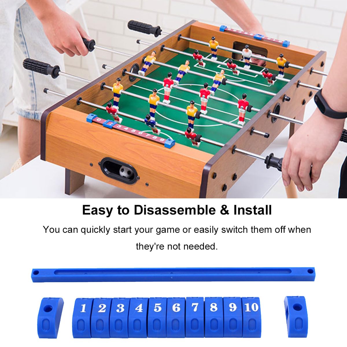 Segnapunti Per Biliardino - 2 Contatori Rosso E Blu Con Numeri 1-10 Per Calcio Balilla - Foto 8