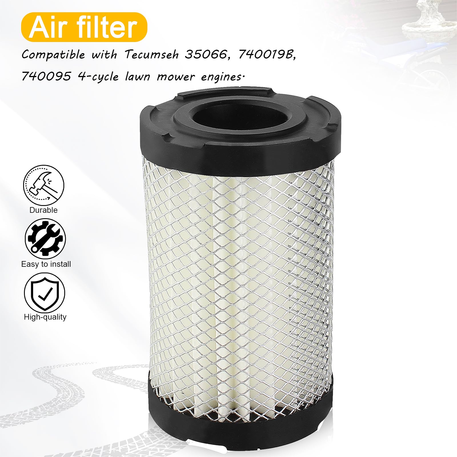 QAZAKY 6PCS Air Filter Compatible with Tecumseh 35066 OVRM105 TC200 TC300 TCH300 TVS100 TVS105 AM123992 314 314F Sears 63087A Craftsman 33342 63087A Lawn Mower Lawn-Boy 10200 10202 10210 10302 10360 - Image 4