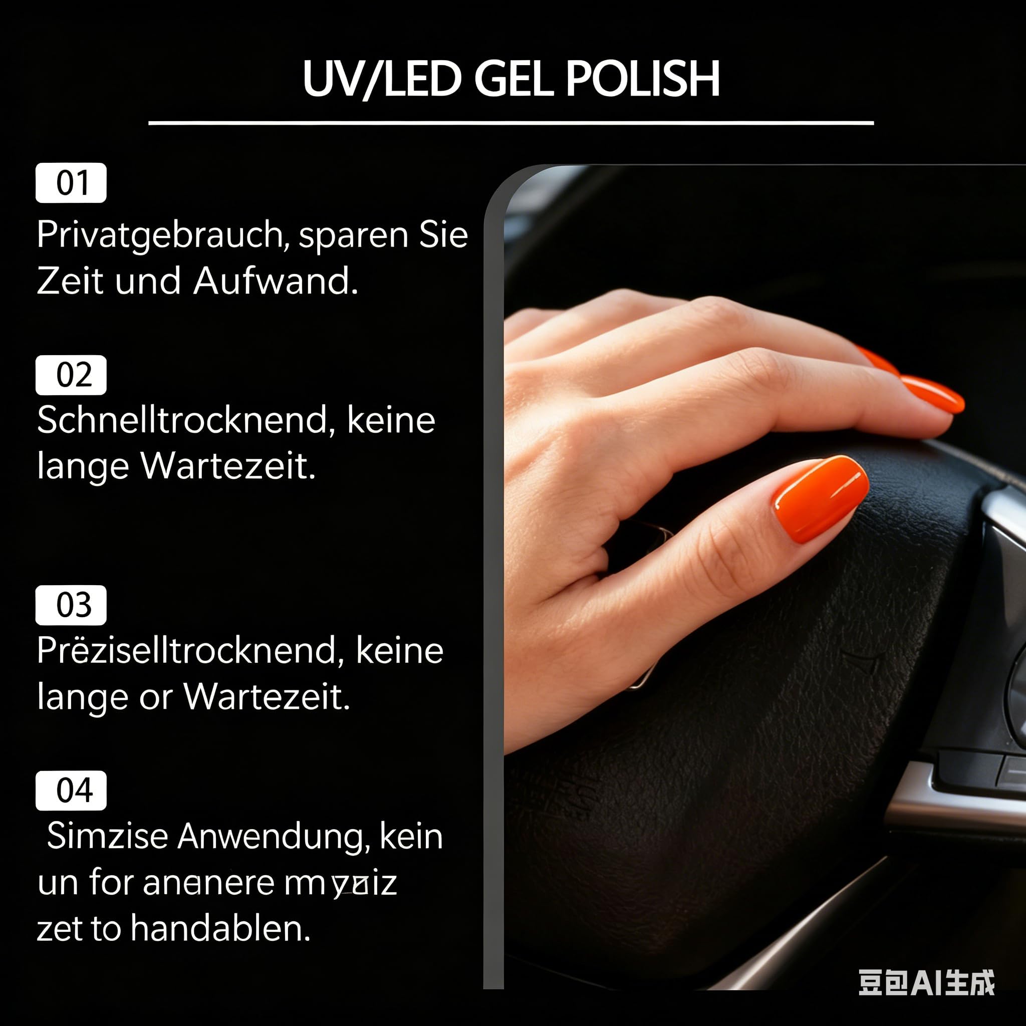 Alena Paris 5 Nail Pens Nagellack Stifte Set - Gel Nail Arts Pen, Schnelltrocknend, Langlebiger & Bruchsicherer Nagellack Stift für Nagelkunst