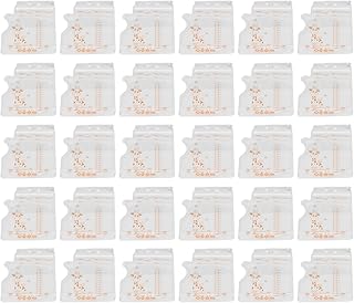 Sacos de Armazenamento de Leite Materno de 250ML para Congelamento e Armazenamento, Saco de Armazenamento de Leite PE Com Zíper Selado Duplo, Com Escala de Capacidade, Fundo