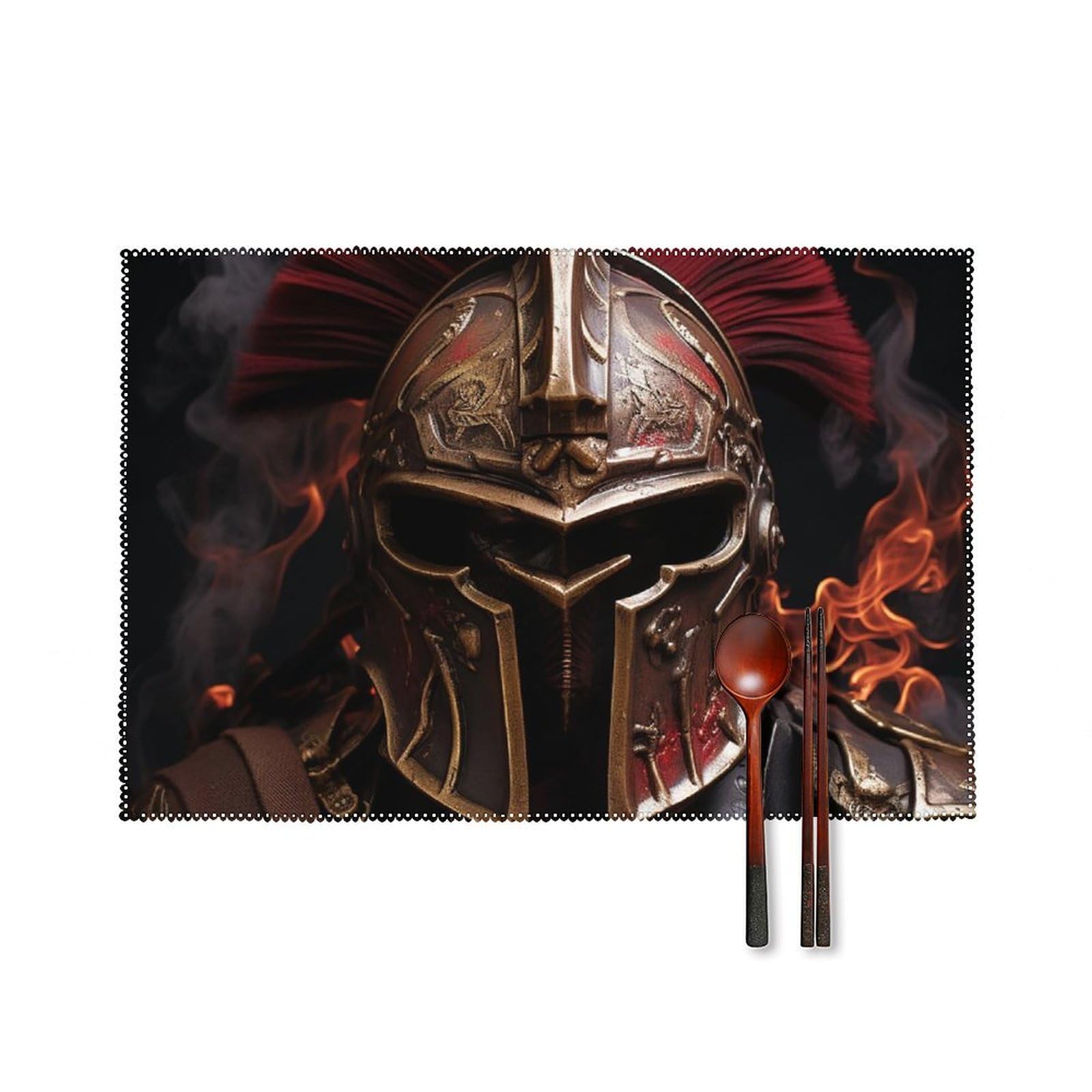 Set de table casque spartan pour embellir vos repas de famille et décorer la salle à manger