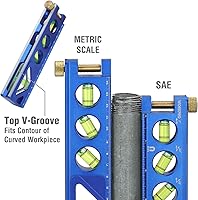 Vista 4 de WORKPRO Nivel de torpedo, magnético, Verti. Site de 4 viales para doblado de conductos, construcción de aleación de aluminio, 6-1/2 pulgadas