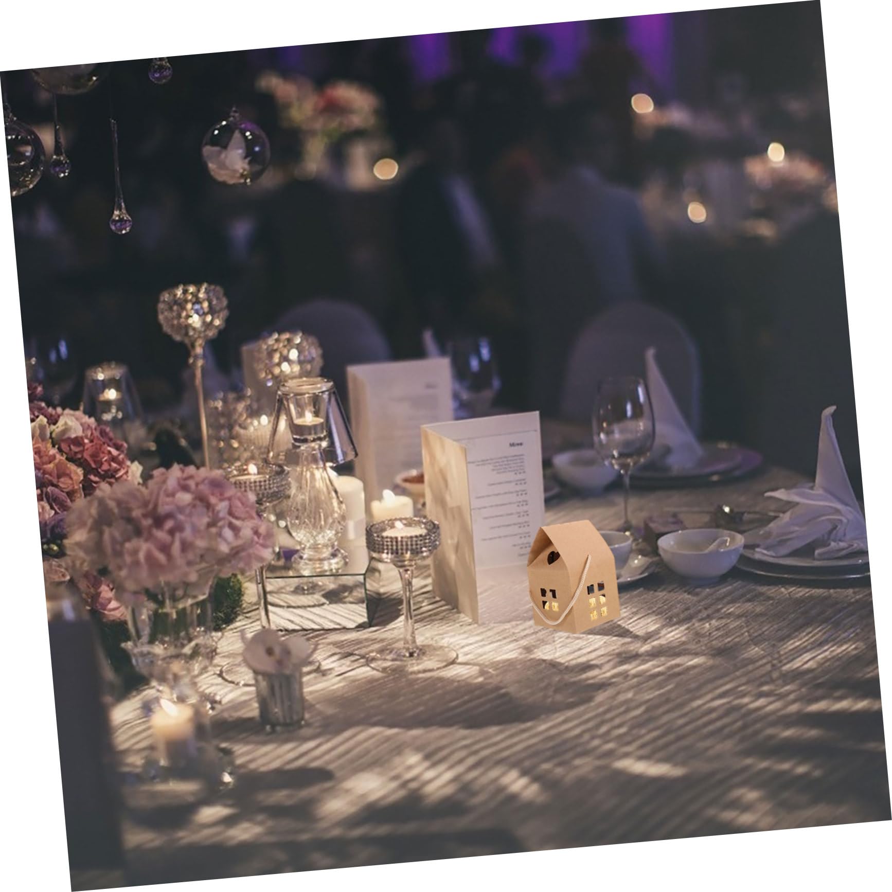 SAFIGLE 50piezas Cajas de Obsequio Pequeñas Forma de Casa Cajas para Dulces de Boda Unidades para Decoraciones de Bodas Dulces y Galletas como Recuerdos de Fiesta
