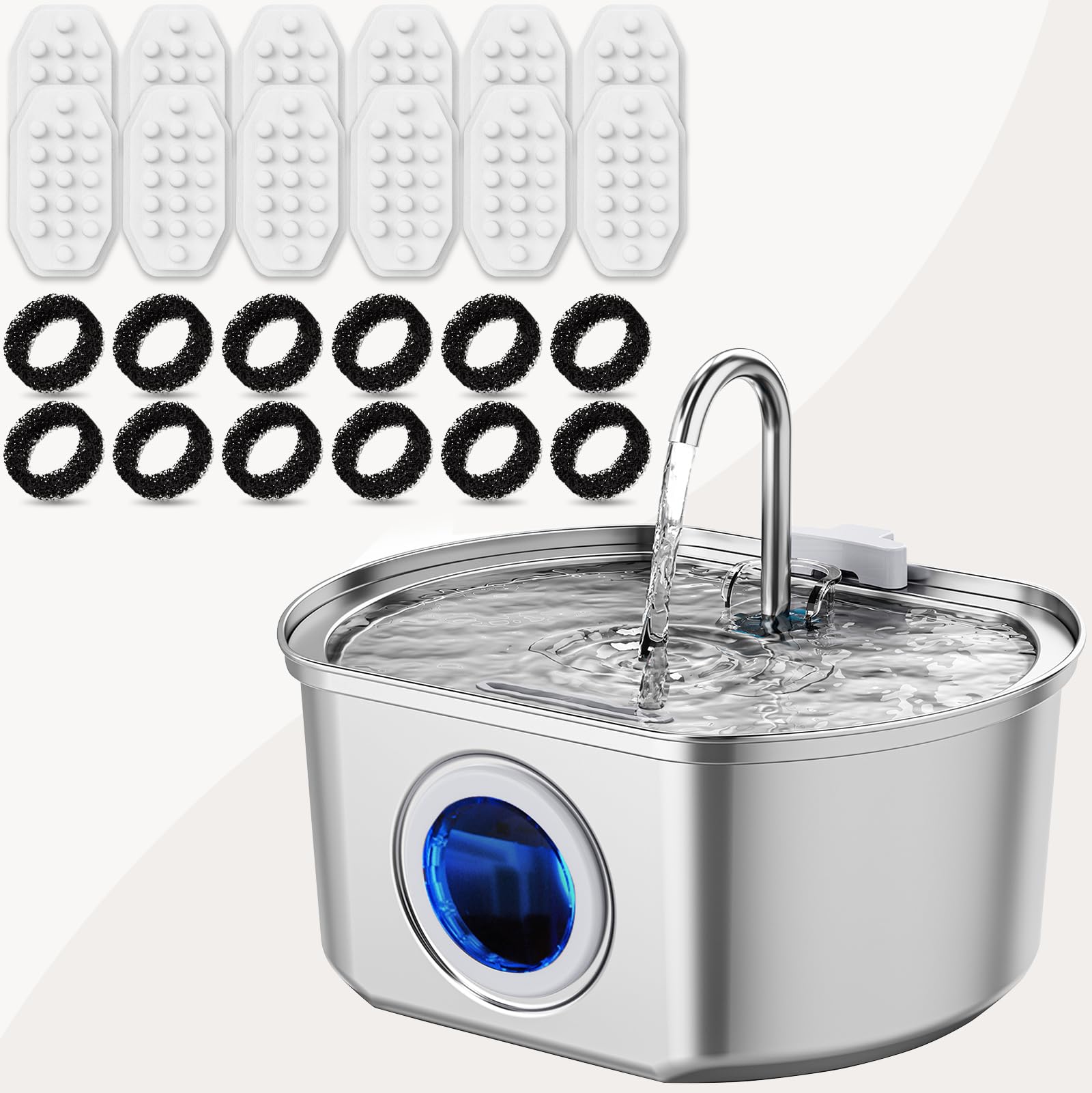 Neareal Cat Fountain & 12+12 Replacement Set