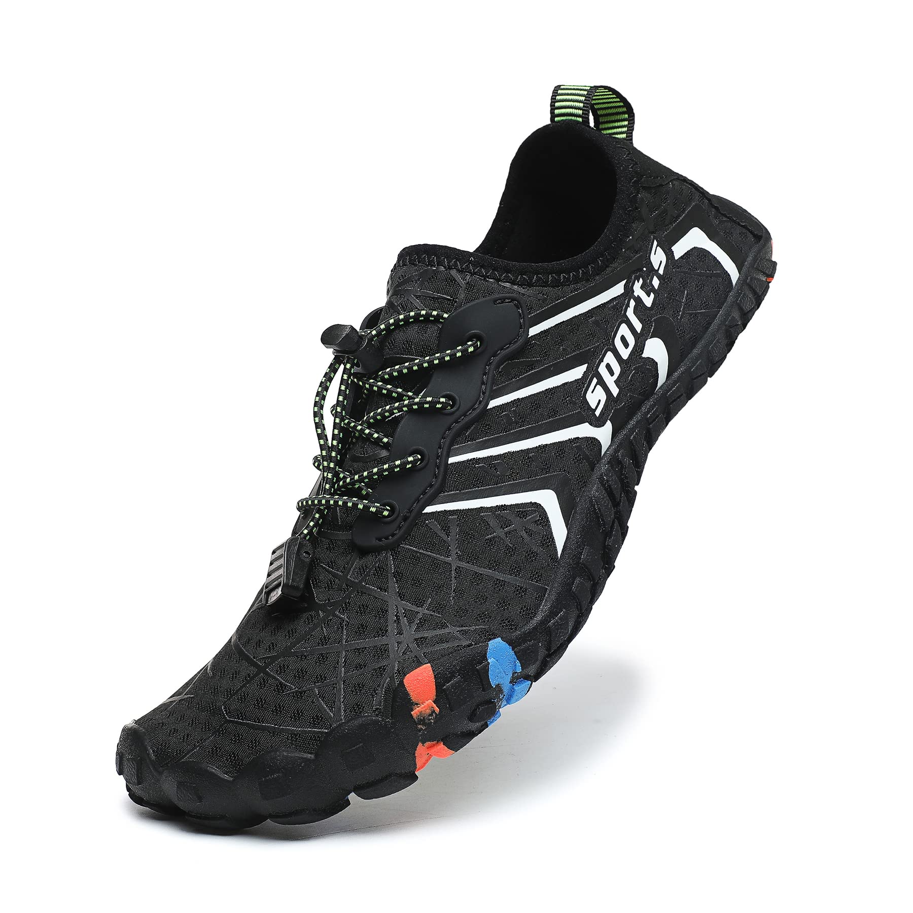 ziitop Badeschuhe Damen Herren Strandschuhe Schnell Trocknend Wasserschuhe Drainagelöcher Strand Schwimmschuhe Unisex Barfußschuhe für Kajakfahren Fitnessstudio Traillauf Wandern Gr.35-46