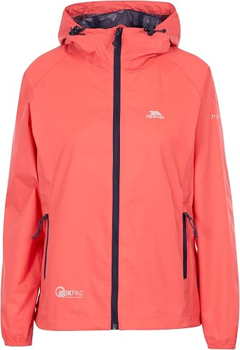 Trespass Womens Quikpac Packable Waterproof Walking Jacket - Peach Blush - XL