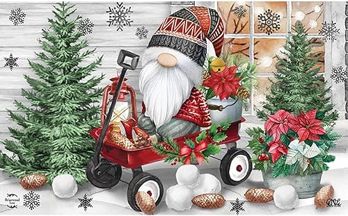 Miniatura 7 de Briarwood Lane Tapete de humor con diseño de gnomos de otoño, calabazas para interiores y exteriores, 30 x 18 pulgadas