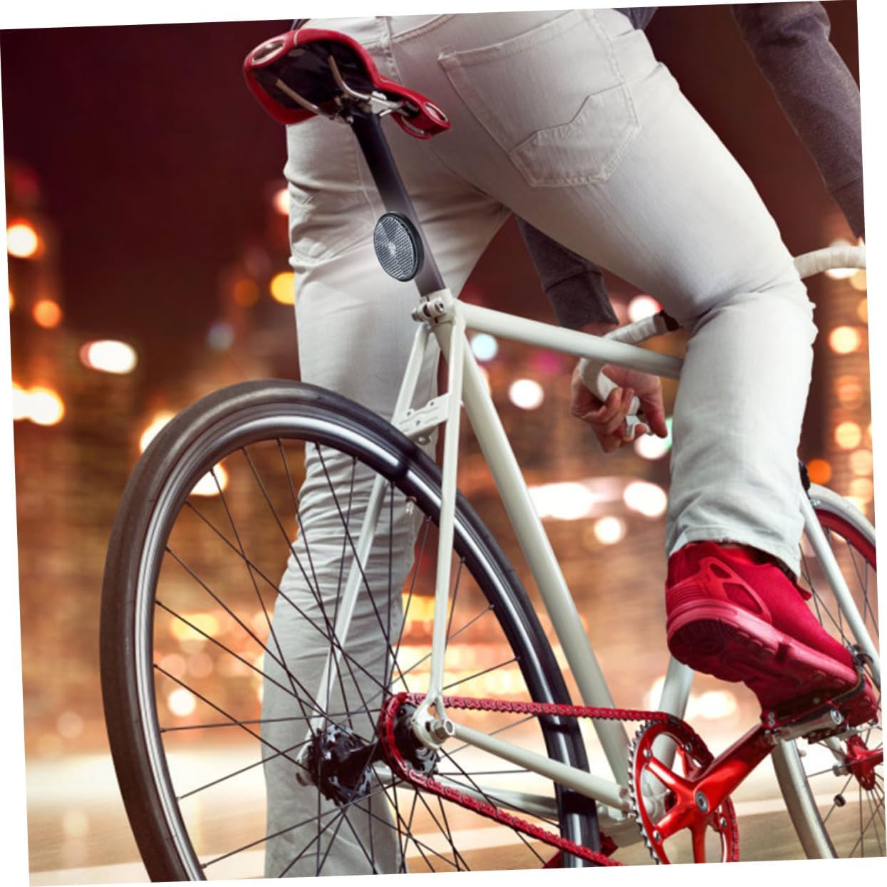 Plastic Bike Reflector Round Reflective Piece Touring Car Lamp Reflector Bike Rear Rack