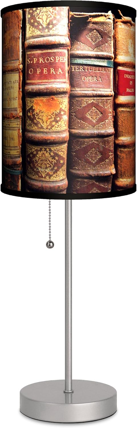 Lamp-In-A-Box Book Lovers Table Lamp, Book Worm Gifts Home Decor, Metal ...