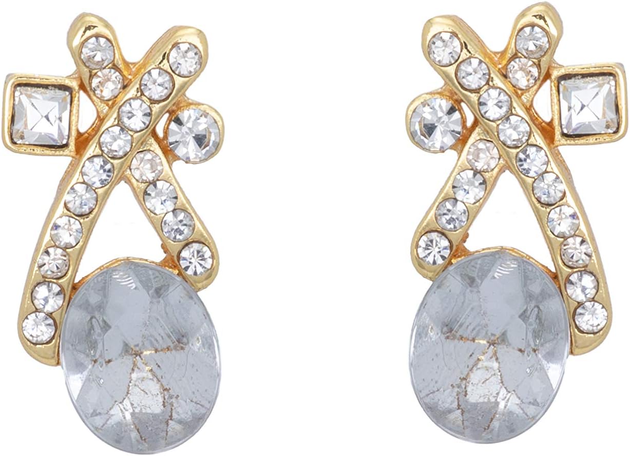 EsteleWomen's Gehena - Gold Tone White Xo Stud Earrings