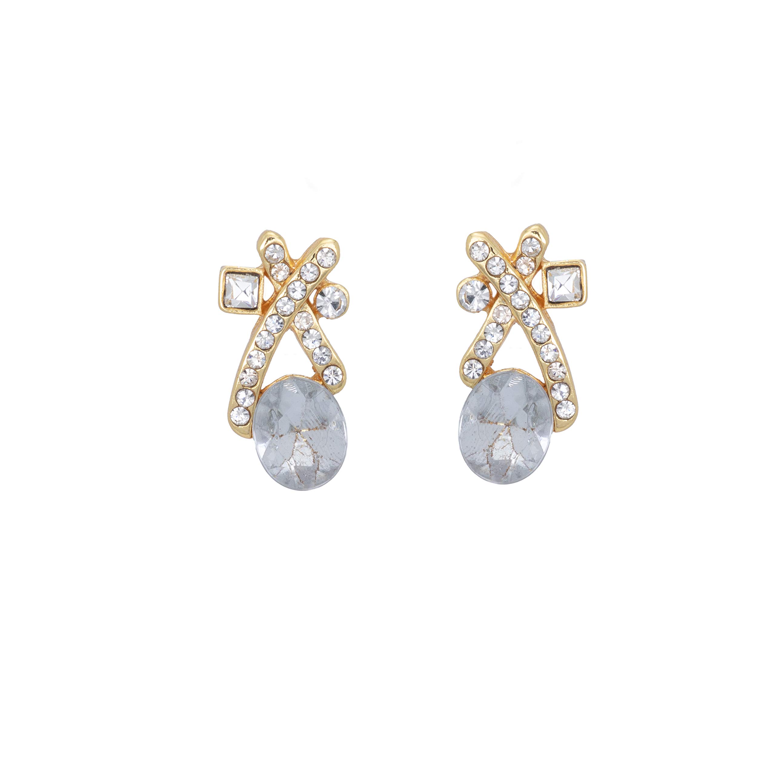 EsteleWomen's Gehena - Gold Tone White Xo Stud Earrings