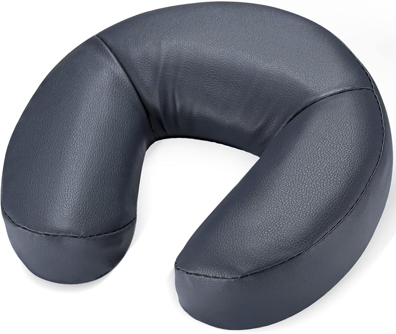 Almofada de apoio facial em formato U Noverlife para maca de massagem, azul