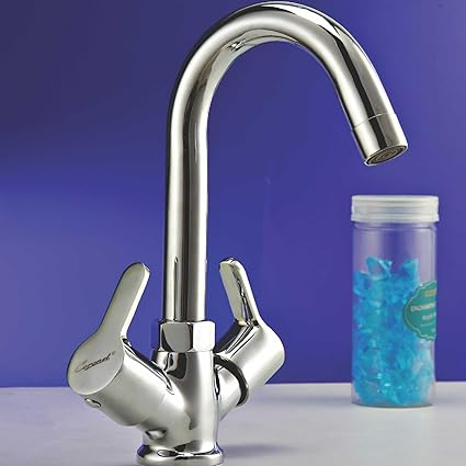 Coronet SH-1001 Brass Centre Hole Basin Mixer Bathroom Faucet (Chrome, Silver)