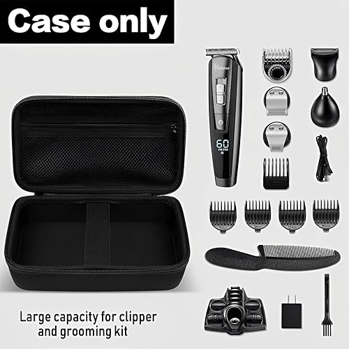Miniatura 5 de AMSAMOTION Funda de viaje para Braun MGK3 BT5 BT7 Series Trimmer MGK3335 MGK3221 MGK3245 BT3221 BT5260 BT3240 BT5265 BT7240 Recortadora de barba y