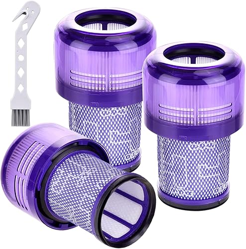 Miniatura 1 de Xeanerol Paquete de 3 filtros de vacío de repuesto para Dyson V12 Slim y Dyson V12 Detect Slim Absolute Extra, limpieza total, aspiradora esponjosa,