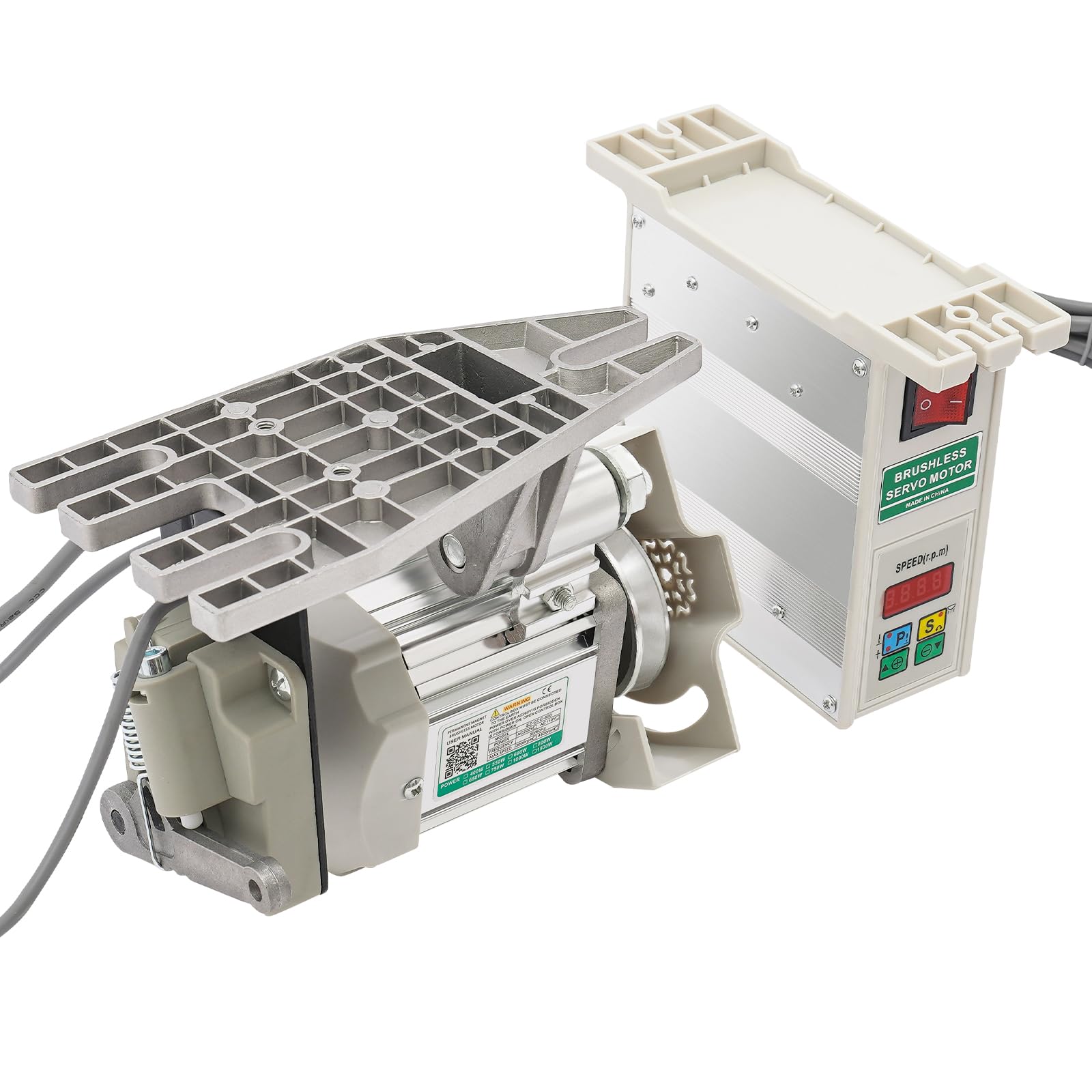Motore elettrico per macchina da cucire da 750 W, indicatore LED, 500-3500