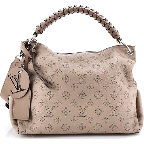 Louis Vuitton, Pre-Loved Braided Handle Beaubourg Hobo Mahina Leather MM, Neutral