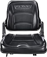 Vista 9 de VEVOR Asiento universal de carretilla elevadora, asiento de tractor plegable con respaldo de ángulo ajustable y micro interruptor, 6.3-13.4
