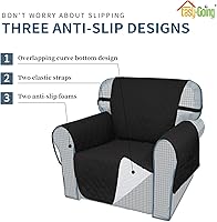 Vista 3 de Easy-Going Funda para Sofá Funda para Silla Funda para Sofá Impermeable Funda para Sofá Lavable Funda para Sofá de Tela Antideslizante Protector