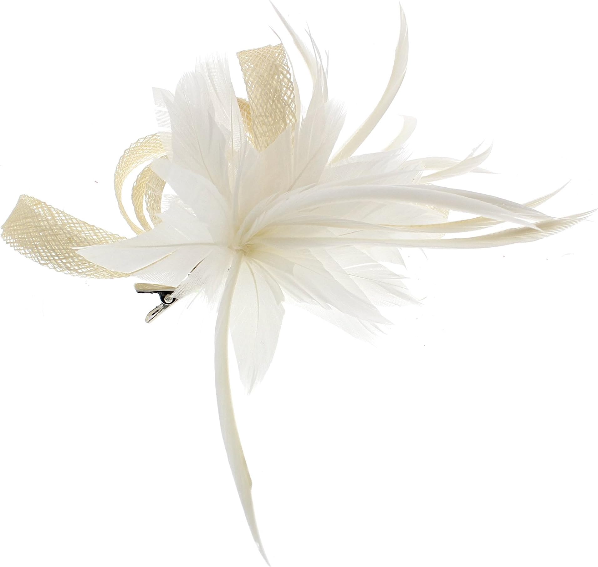 Zac's Alter Ego Colourful Fascinator with Feather on Clip & Brooch Pin