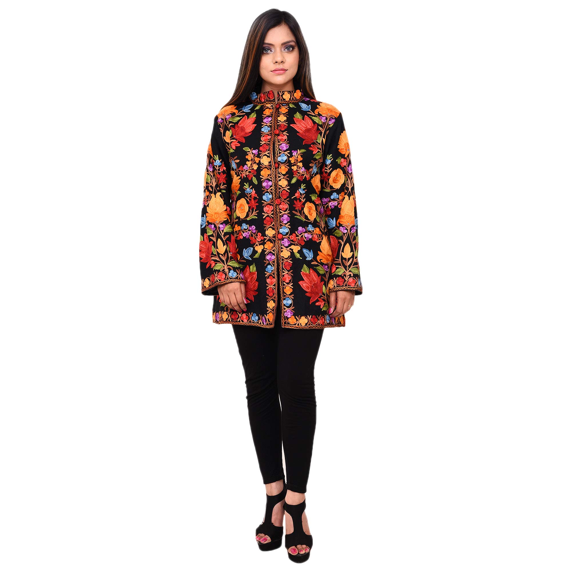 craftbazar Kashmiri Embroidered Woolen Jacket-picture-20