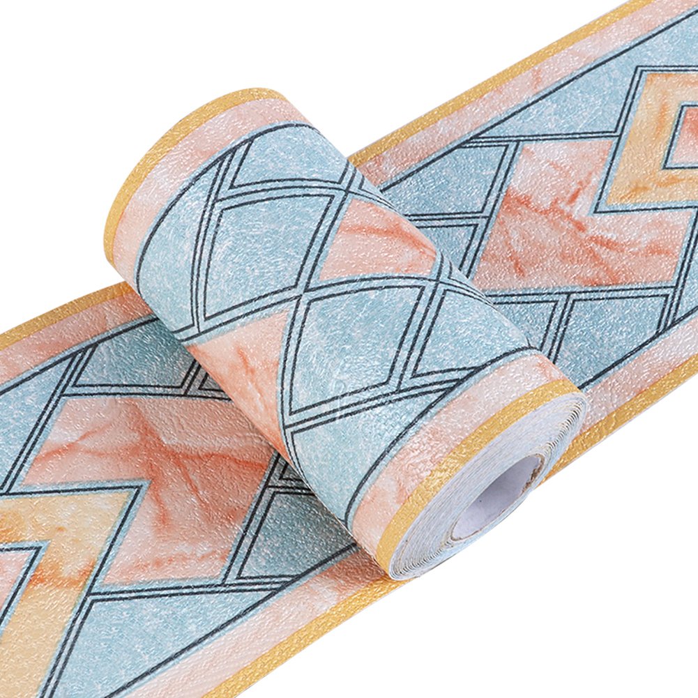 Bordure de papier peint texturé haut de gamme Diamond Blue