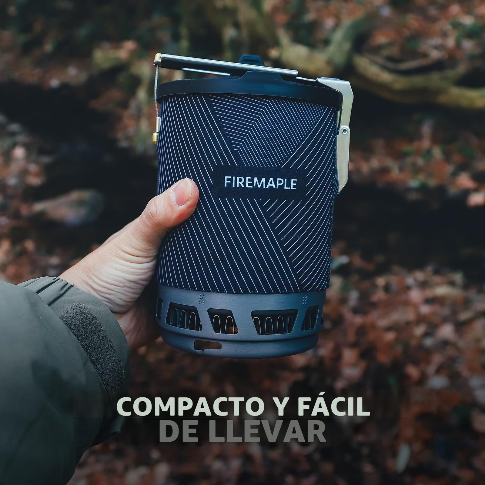 Fire-Maple X2 Pro Estufa Portátil para Camping, Quemador de Gas para Mochileros, Sistema de Cocción al Aire Libre Con Encendido Piezoeléctrico, Soporte para Olla y Cartucho