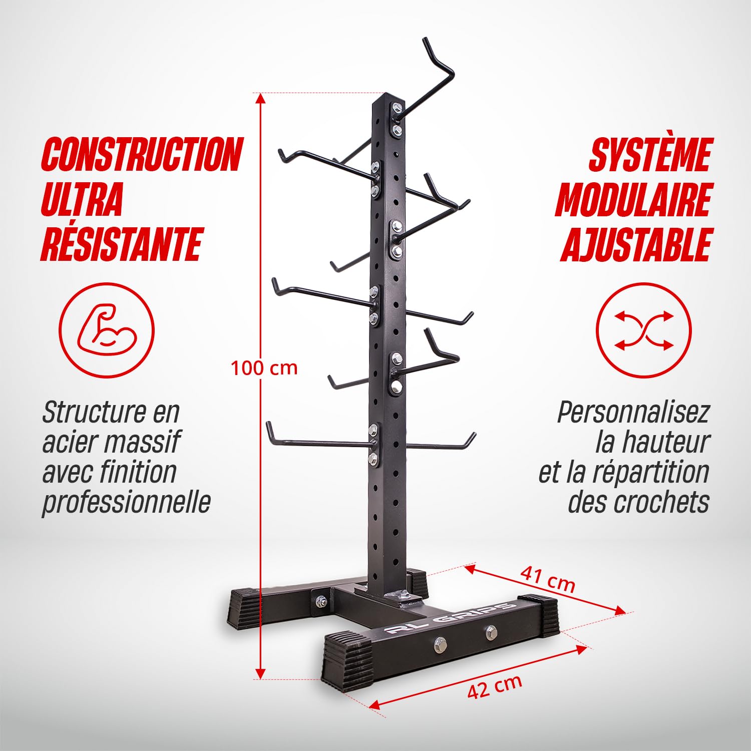 RL Grips Poignées Pour Poulies Gym - Set Barres Et Poignées Ergonomiques Multifonctions Pour Entraînement Dos Et Corps