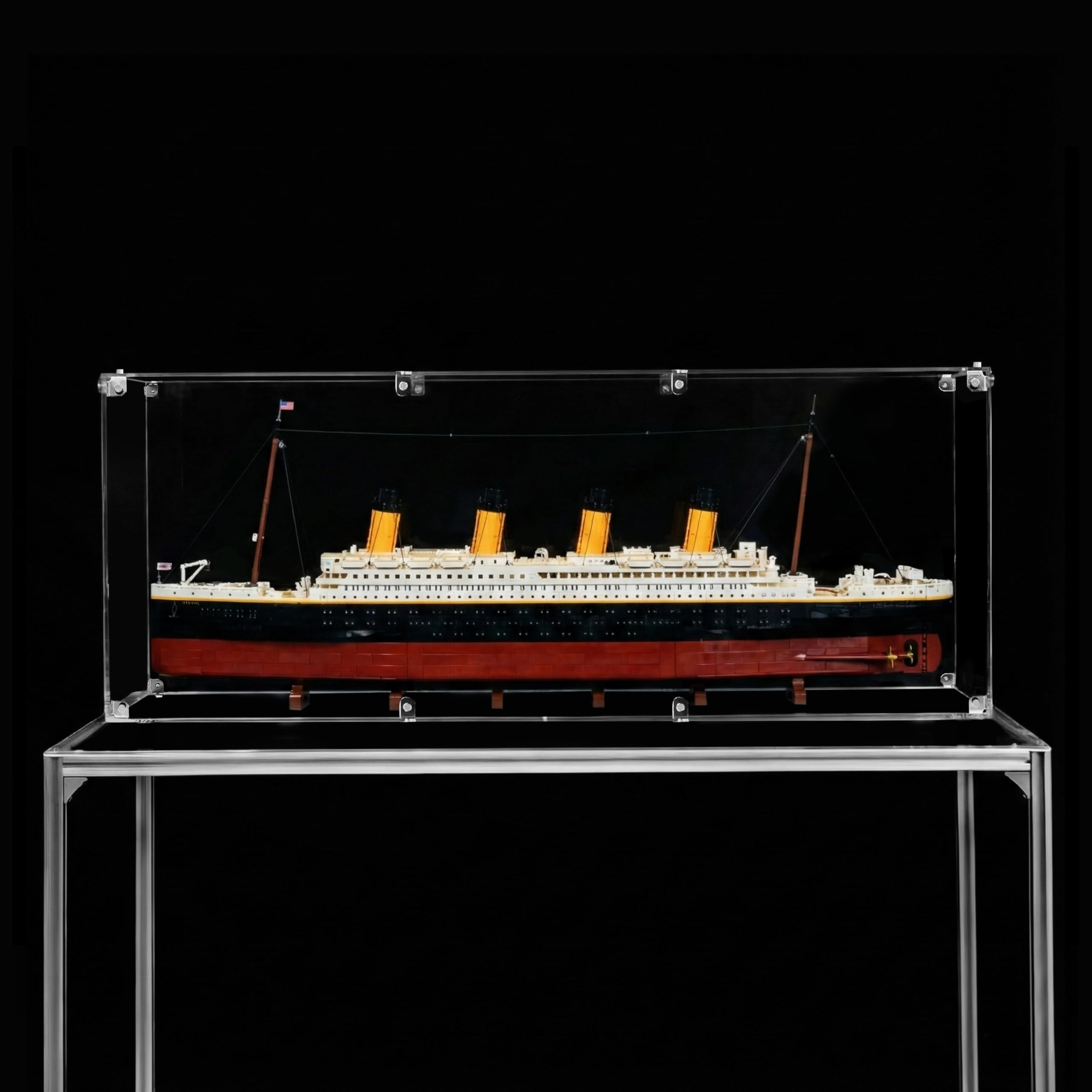 GuineaLoft™ Custom Display Box – Custom Size Stackable Acrylic Case, Small to Very Large, 1/6 in (4mm) or 1/4 in (6mm) Thick, Crystal Clear, Steel