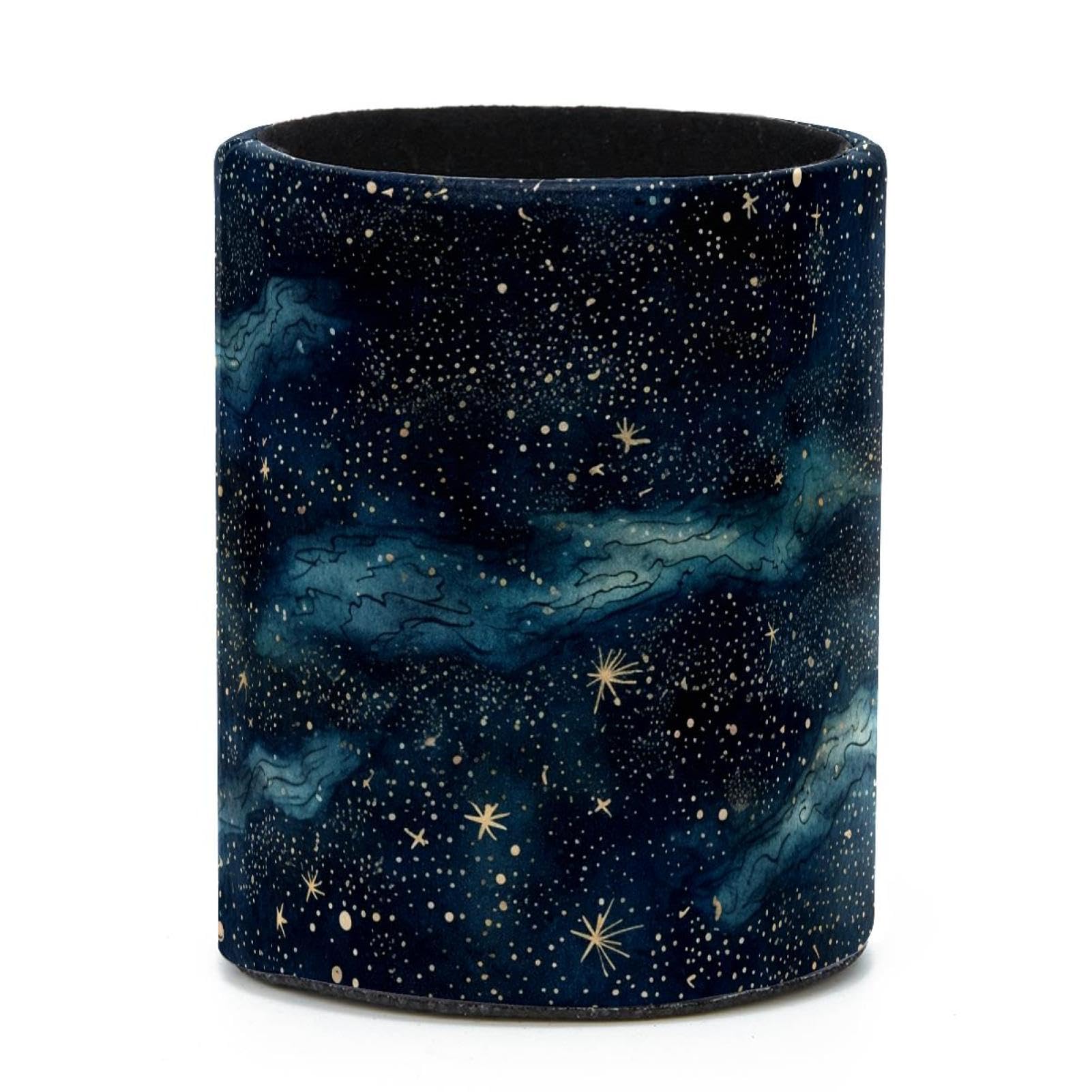 VAPOKF Round Pencil Holders for Desk, Stars Nebula Pen Holders Pen Pot Makeup Brushes Storage Desktop Stationery Supplies Organiser for Home Office