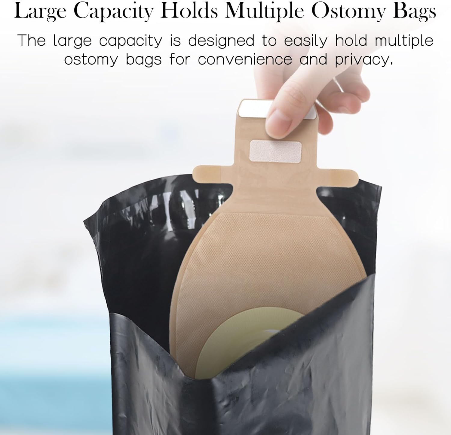 Ostomy Pouch Disposal Bags Colostomy Supplies High Sealing Prevents Odours & Leakage, Anti-Peeping Design Disposal Sacks for Colostomy Waste, Nappies, Incontinence Pads 7.87x13.78 Inches (200)