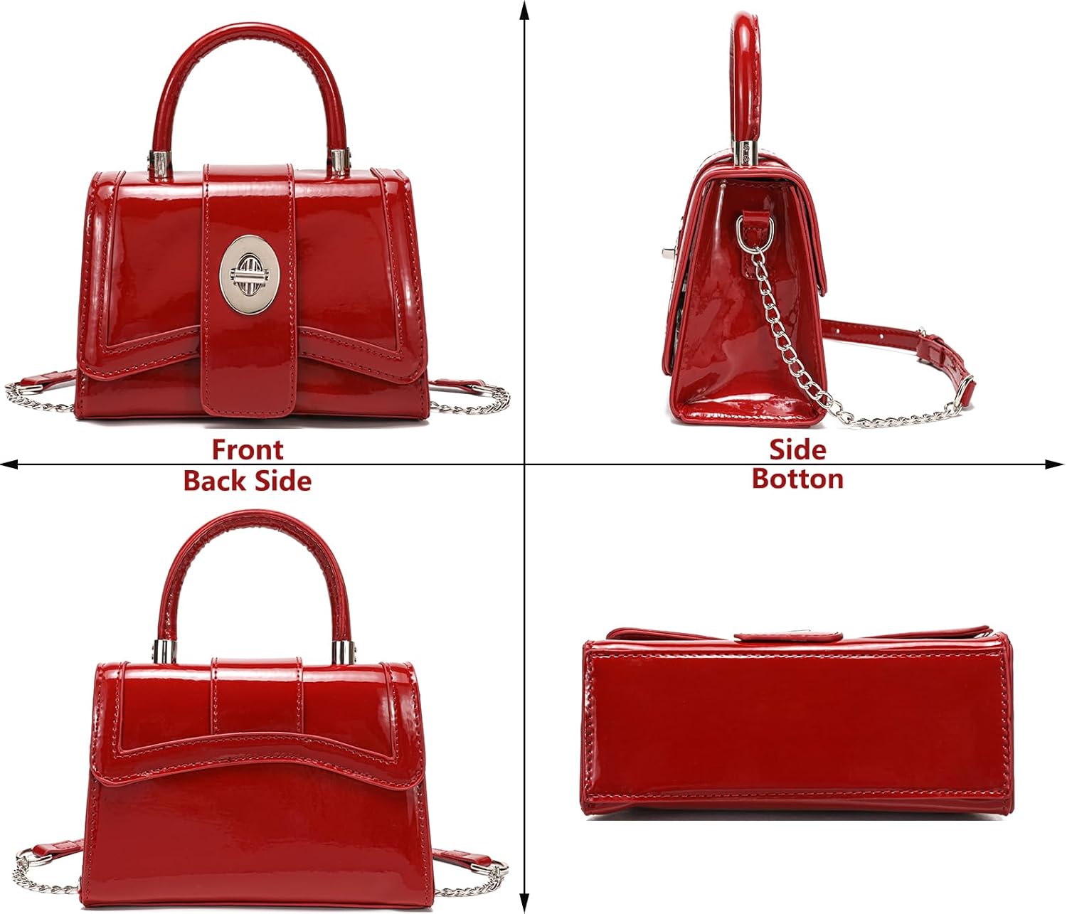 JHVYF Women Small Crossbody Bags Shoulder Bag Classic Satchel Handbags Ladies Cute Purses - Image 5