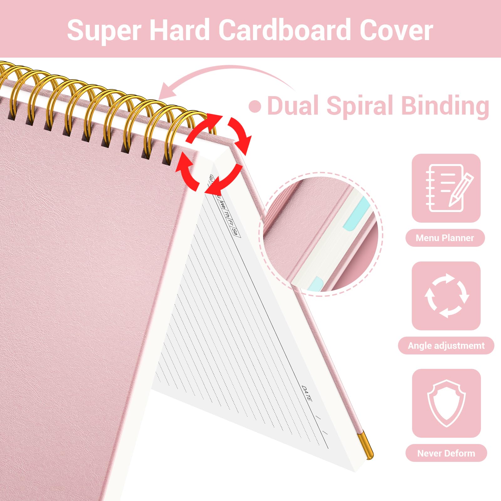 Quaderno A Spirale A4 Yarotm - 120 Fogli A Righe, Copertina Morbida, Azzurro - Foto 10