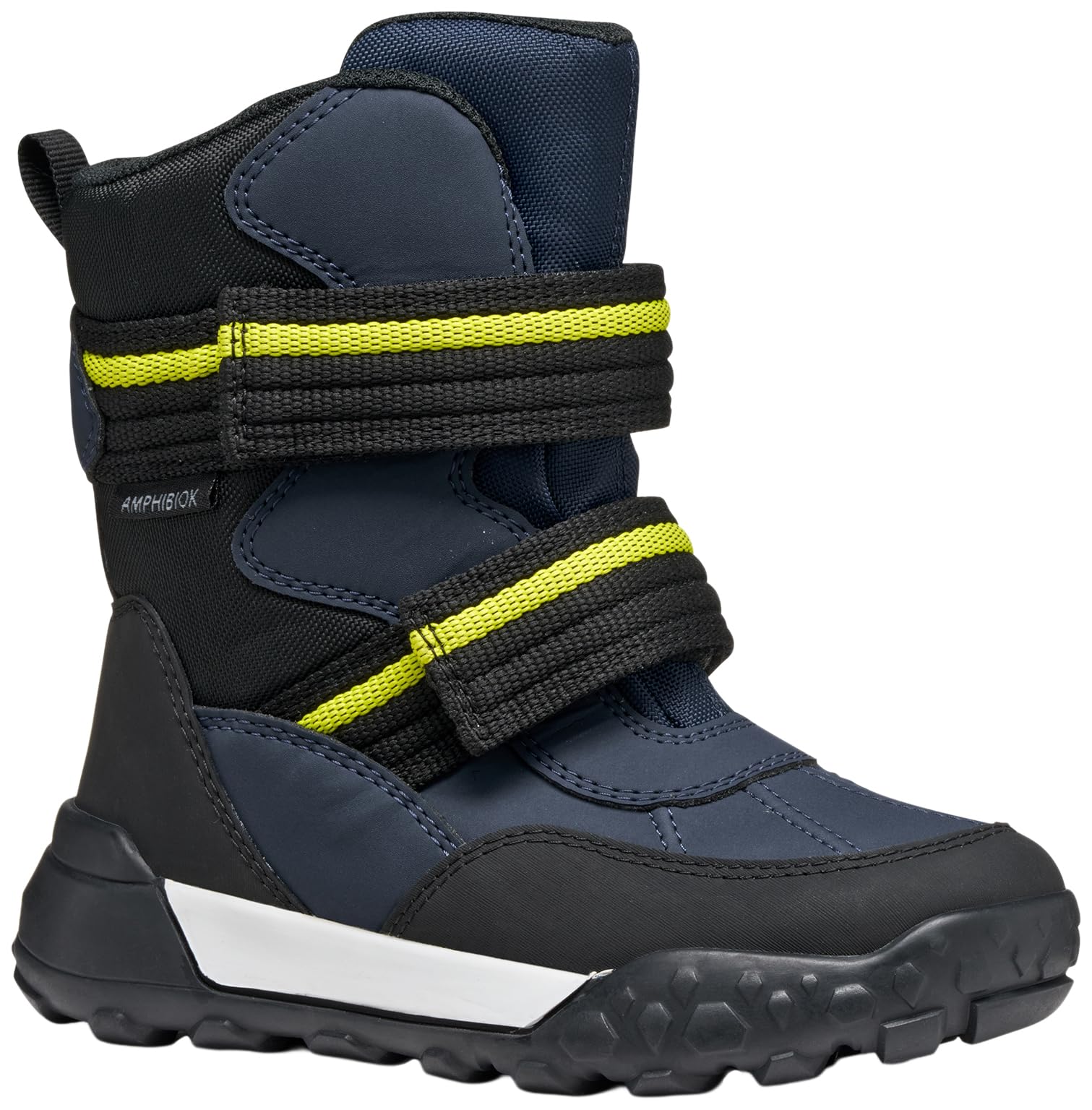 Geox Boy's J Trekkyup B ABX Ankle Boot, Navy Lime, 1.5 UK