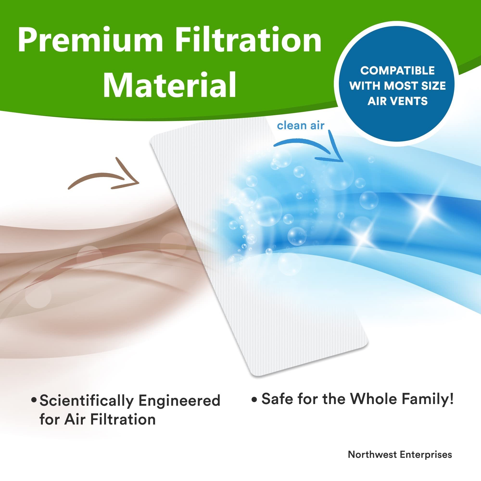 Air Vent Filter Media Roll - Cut to Size, Premium for Home and RV Vents, 25ft