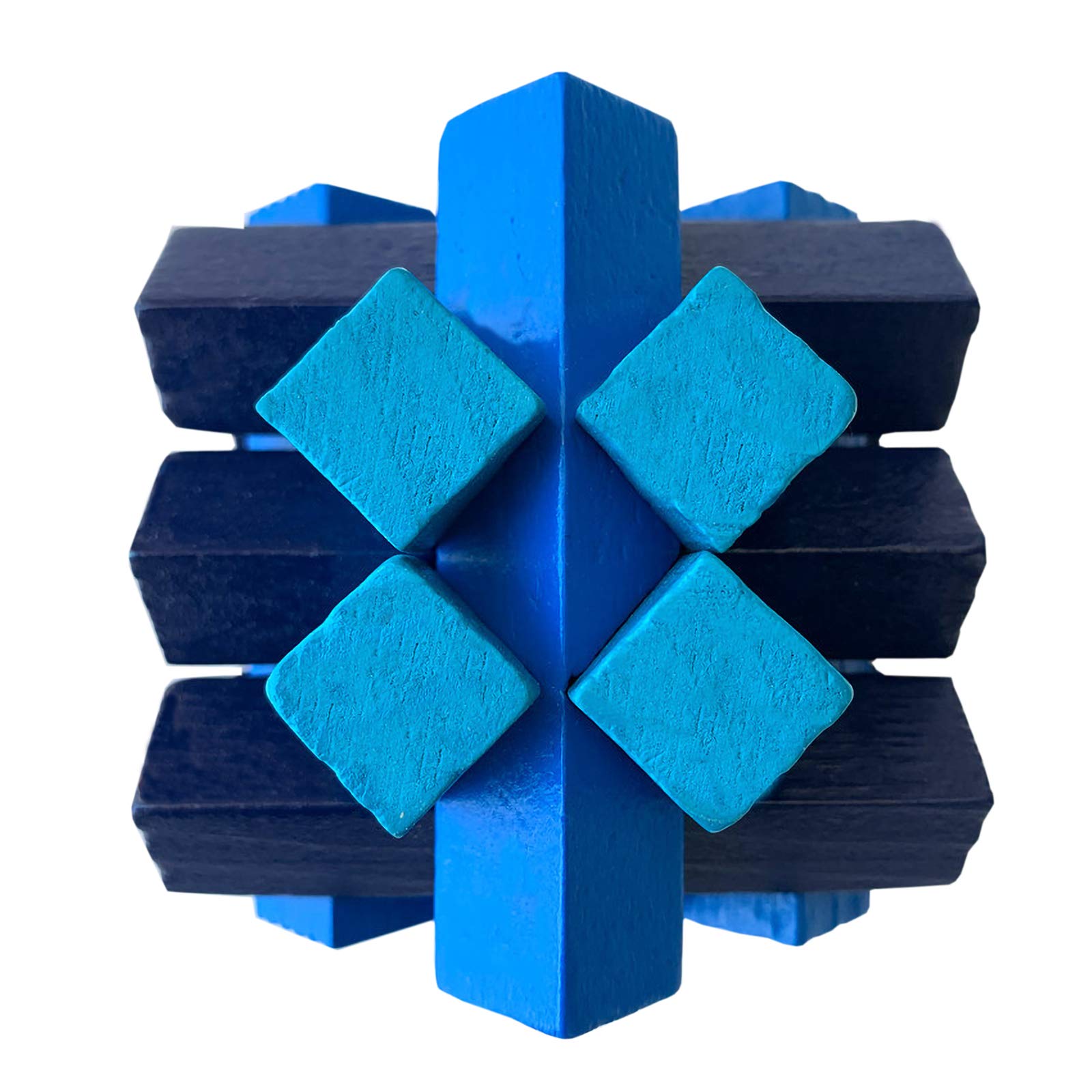 AHYUAN Handmade Wooden Puzzle Oblique Sticks Interlocking Brain Teasers IQ Toys Intelligence 3D Game Wisdom Logic Mind Challenge Brainteaser Training Burr Puzzles for Children/Adults