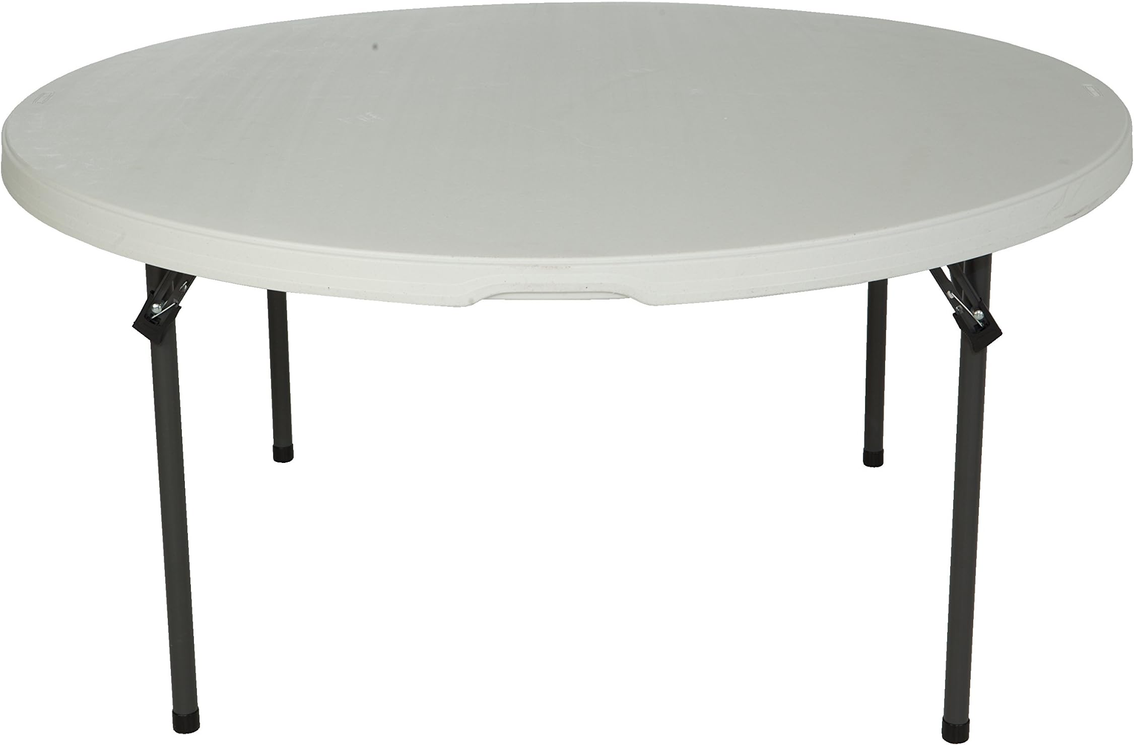 Lifetime 22960 Folding Round Table, 4 Feet, White Granite