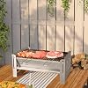 Haegs Folding Barbecue, Stainless Steel, BBQ Charcoal Barbecue, Grille, Portable Practical Barbecue