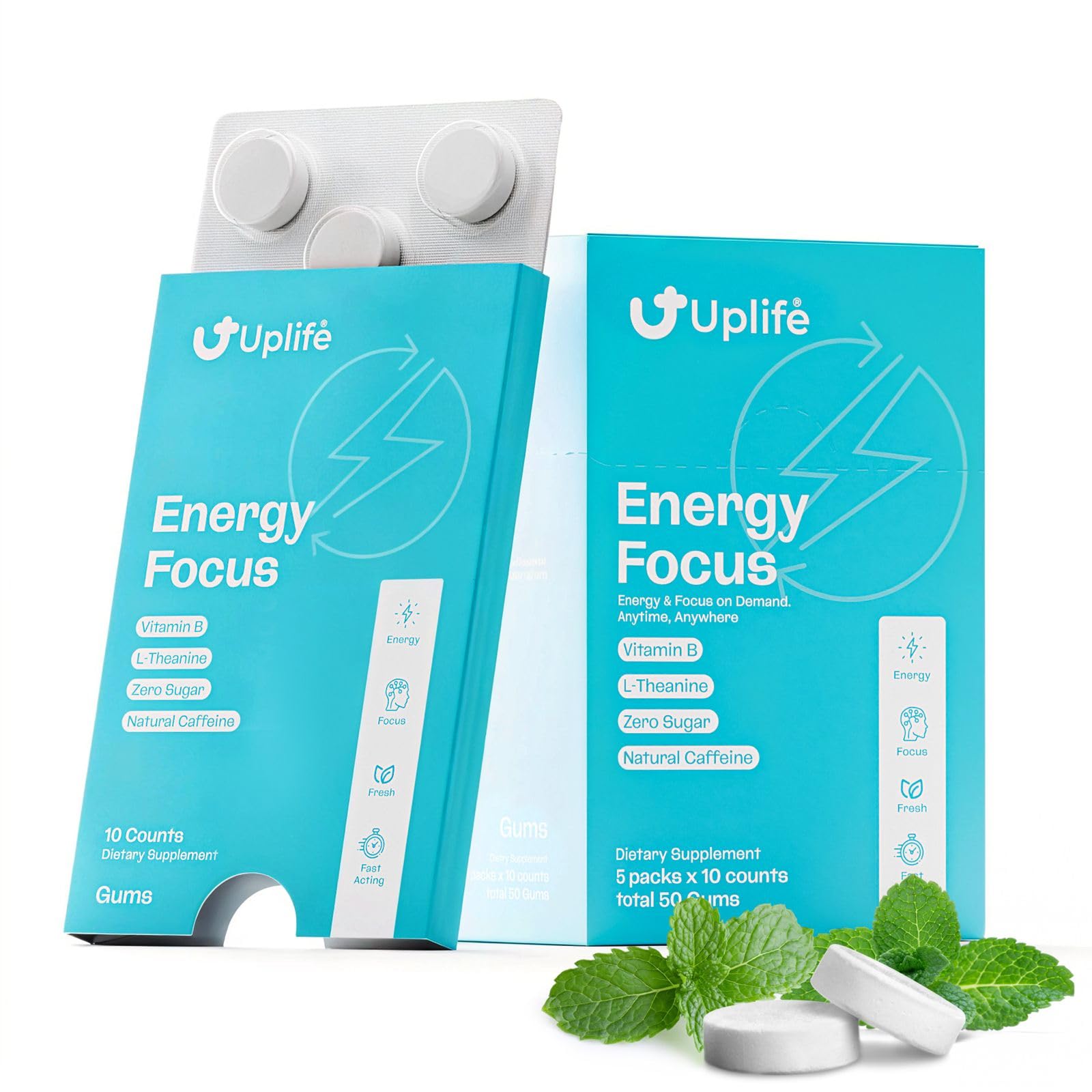 Amazon.com: UPLIFE Focus and Energy Gum 50 Pcs – Made in USA