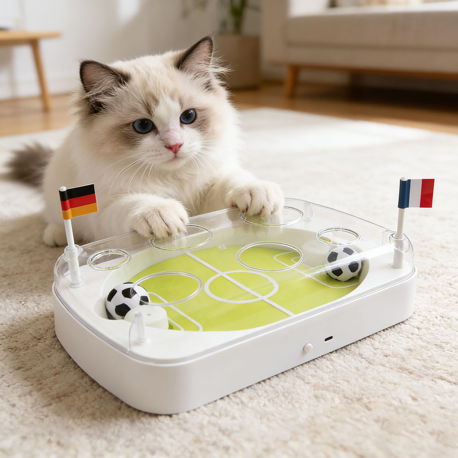 Generisch Hot Field Cat 2026 - Bastone da gioco interattivo, 35 x 24 cm, colore: Bianco