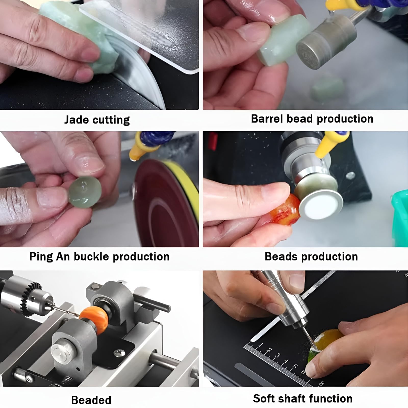 Máquina Multifuncional De Pulido Y Corte De Joyas De 1850w, Afiladora Y Sierra Eléctrica De Mesa Para Talla De Jade, Herramienta Para Piedras Preciosas Jade Set
