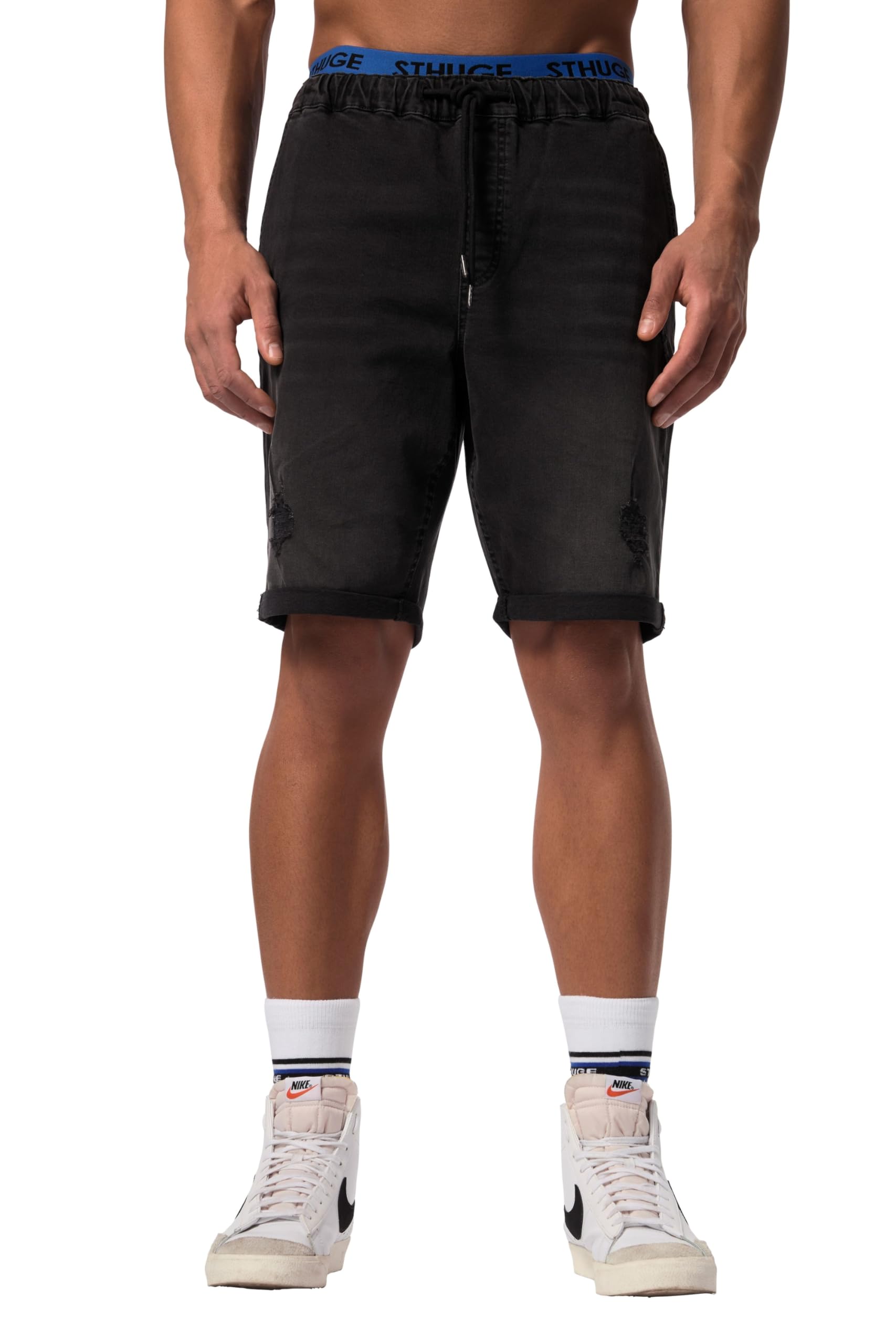STHUGE Jeans-Bermuda FLEXLASTIC®, Denim, Destroyed 825055